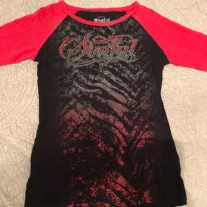 Sinful quarter sleeve top